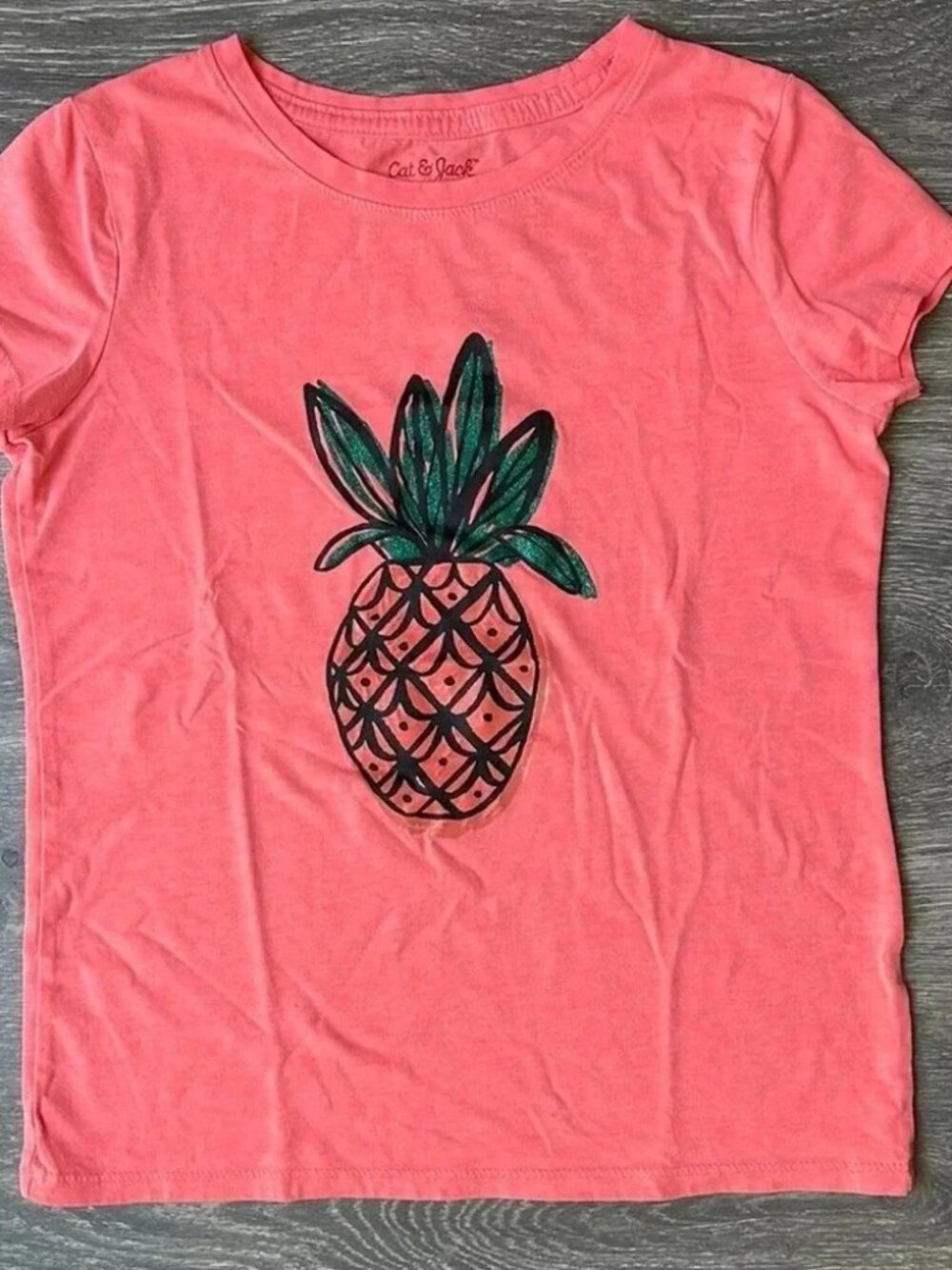 Cat & Jack Pineapple T-shirt, pink